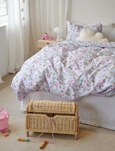 Påslakanset Barn Enhörning Blå 150x210cm Borganäs Of Sweden