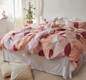 Påslakanset Happy Aprikos 150x210cm Borganäs Of Sweden