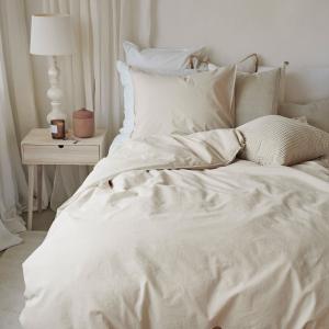 Påslakanset Dubbeltäcke Beige Borganäs Of Sweden Humble 220x210cm