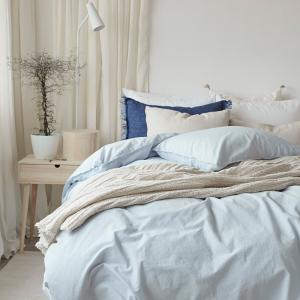 Påslakanset Dubbeltäcke Ljusblå Borganäs Of Sweden Humble 220x210cm