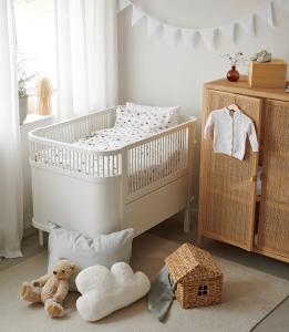 Spjälsäng Påslakanset John Beige 100x130cm Borganäs of Sweden