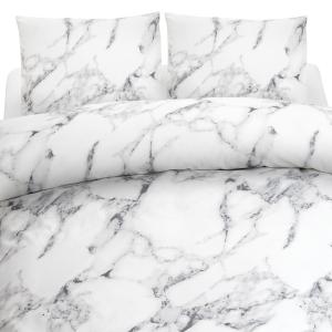 Påslakanset Dubbeltäcke Vit Borganäs of Sweden Marmor 220x210cm