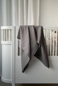 Borganäs of Sweden Muslinfilt Barnfilt Grå 2-Pack