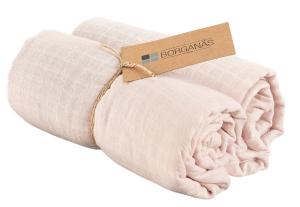 Borganäs of Sweden Muslinfilt Barnfilt Rosa 2-Pack