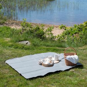Picknickpläd Grå 130x150cm Borganäs of Sweden