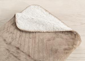 Borganäs of Sweden Pläd Sherpa 130x170cm Beige