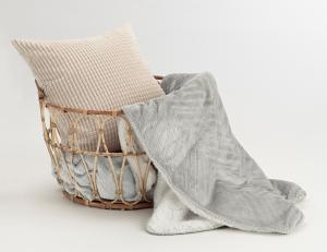 Borganäs of Sweden Pläd Sherpa 130x170cm Grå