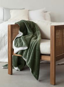 Borganäs of Sweden Pläd Sherpa 130x170cm Grön