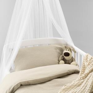 Spjälsäng Påslakanset Percale Rolling Beige 100x130cm Borganäs of Sweden