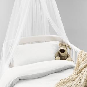 Spjälsäng Påslakanset Percale Rolling Vit 100x130cm Borganäs of Sweden