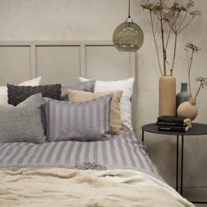 Satin Påslakanset Dubbeltäcke Ljusgrå 220x210cm Borganäs of Sweden