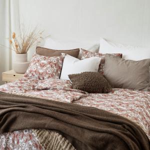 Blommigt Påslakanset Grå Borganäs Of Sweden Siljan 150x210cm