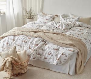 Påslakanset Vinterdala Grön 150x210cm Borganäs Of Sweden