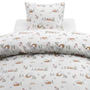 Påslakanset Vinterdala Grön 150x210cm Borganäs Of Sweden