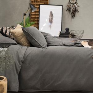Påslakanset Dubbeltäcke Grå Borganäs Of Sweden Washed 220x210cm