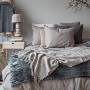 Påslakanset Brun Borganäs of Sweden Washed 150x210cm