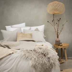 Påslakanset Gråbeige Borganäs of Sweden Washed 150x210cm