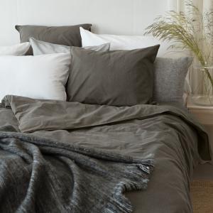 Påslakanset Grå Borganäs of Sweden Washed 150x210cm
