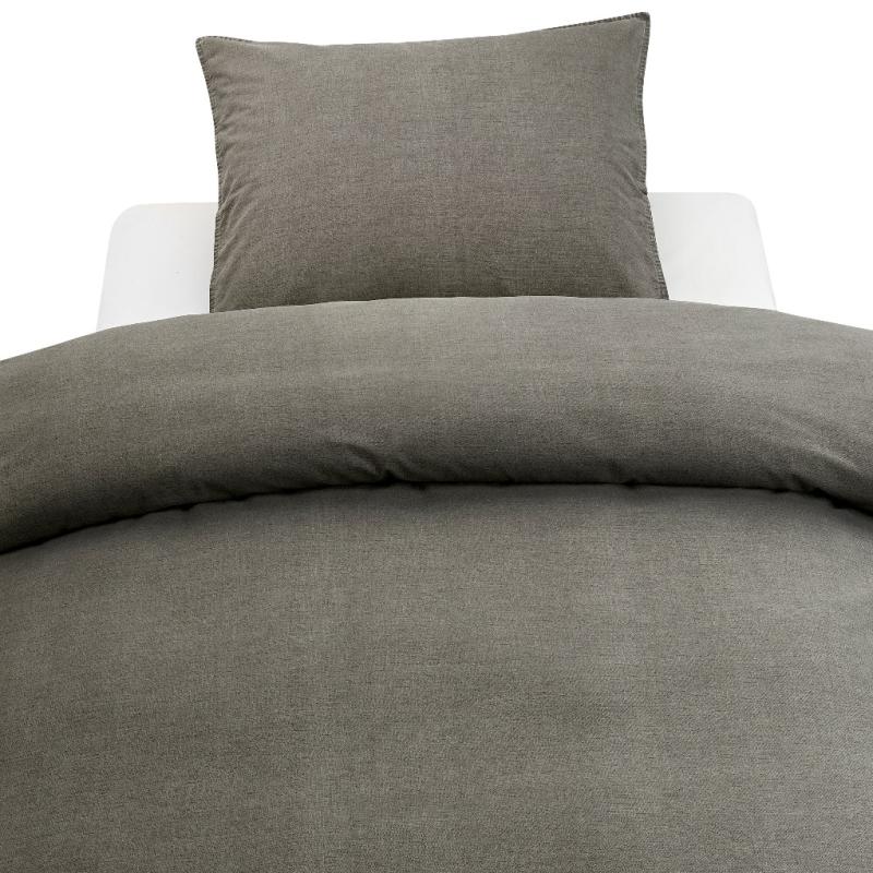 Påslakanset Grå Borganäs of Sweden Washed 150x210cm at lavanille