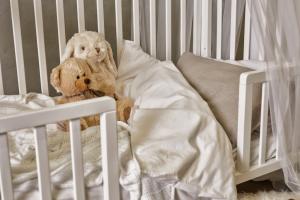 Spjälsäng Påslakanset Washed Vit 100x130cm Borganäs of Sweden