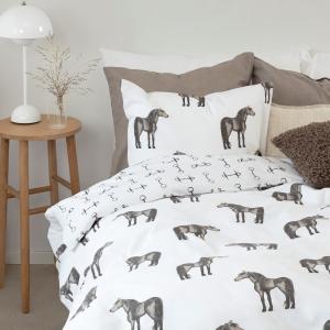 Påslakanset Barn Wendy Brun 150x210cm Borganäs Of Sweden