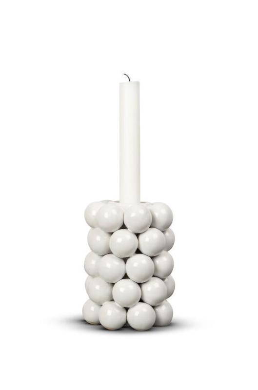 BYON Globe Ljusstake Globe Vit 13,5cm at lavanille