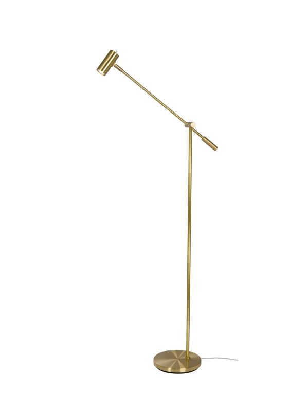 Belid Cato Golvlampa Dimbar Blankslipad Mässing at lavanille