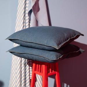 Denimblå Kuddfodral Fondaco Norton 48x48cm