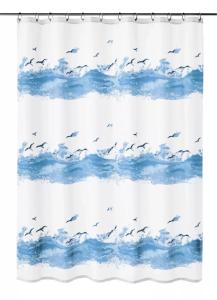 Duschdraperi Blå Kleine Wolke Seaside 120x200cm
