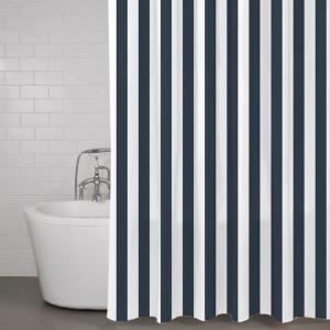 Duschdraperi Blå Nina Royal Rand 180x200cm