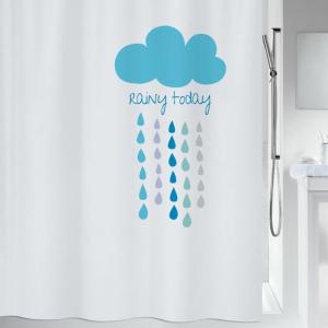 Duschdraperi Blå Spirella Cloud 180x200cm