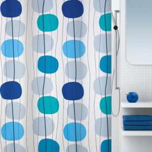 Duschdraperi Blå Spirella Mobile 180x200cm