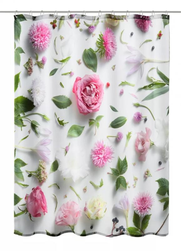 Duschdraperi Blommor Multi Kleine Wolke Rosalie 180x200cm at lavanille
