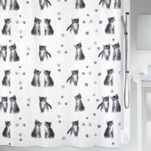 Duschdraperi Grå Spirella Kitty 180x200cm