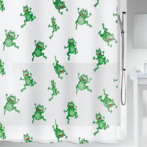 Duschdraperi Grön Spirella Frogtime 180x200cm