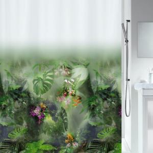 Duschdraperi Grön Spirella Jungle 180x200cm