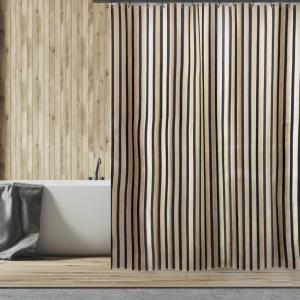 Duschdraperi Med Tyngdband Spirella Tessa Svart/Beige 180x200cm