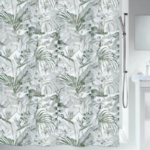 Duschdraperi Mörkgrön Spirella Tropic 180x200cm