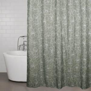 Duschdraperi Redlunds Flowers Grön 180x200cm