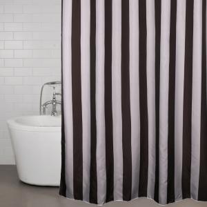 Duschdraperi Redlunds Rand Brun 180x200cm