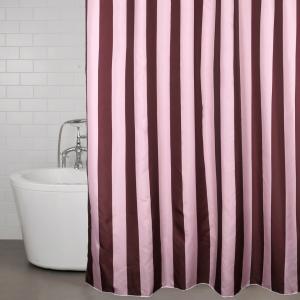 Duschdraperi Redlunds Rand Rosa 180x200cm