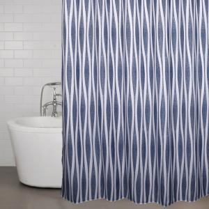 Duschdraperi Redlunds Wave Marinblå 180x200cm