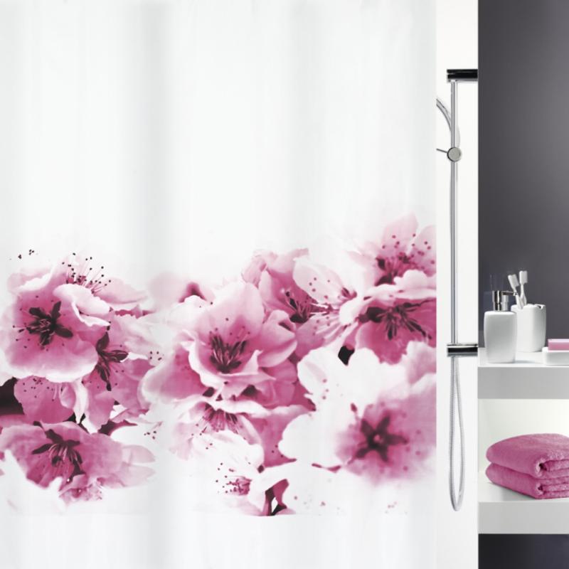 Duschdraperi Rosa Spirella Amanda 180x200cm at lavanille