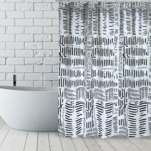 Duschdraperi Svart Spirella Connection 180x200cm