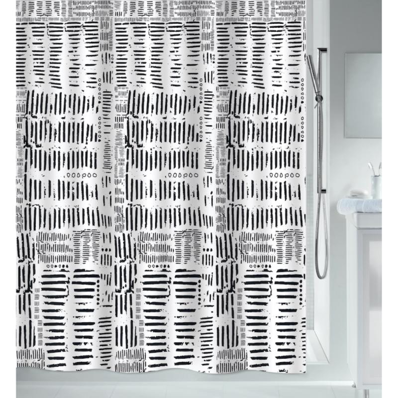 Duschdraperi Svart Spirella Connection 180x200cm at lavanille
