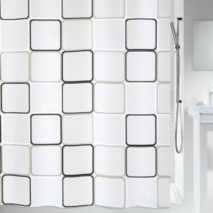 Duschdraperi Svart Spirella Frame 180x200cm