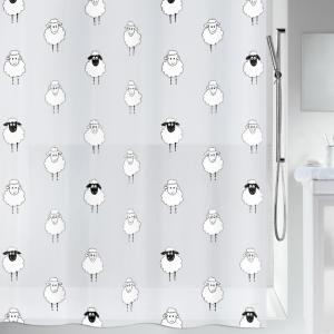 Duschdraperi Svart Spirella Lana 180x200cm