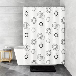 Duschdraperi Svart/Vit Kleine Wolke Luna 180x200cm