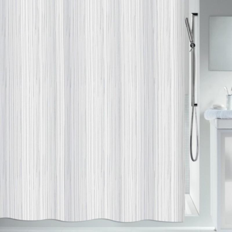 Duschdraperi Med Tyngdband Spirella Raya Vit 180x200cm at lavanille