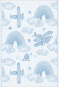 Ekelund Airplane Babyfilt Blå 72x105cm